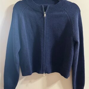 SHEIN Navy Blue Knit Cardigan